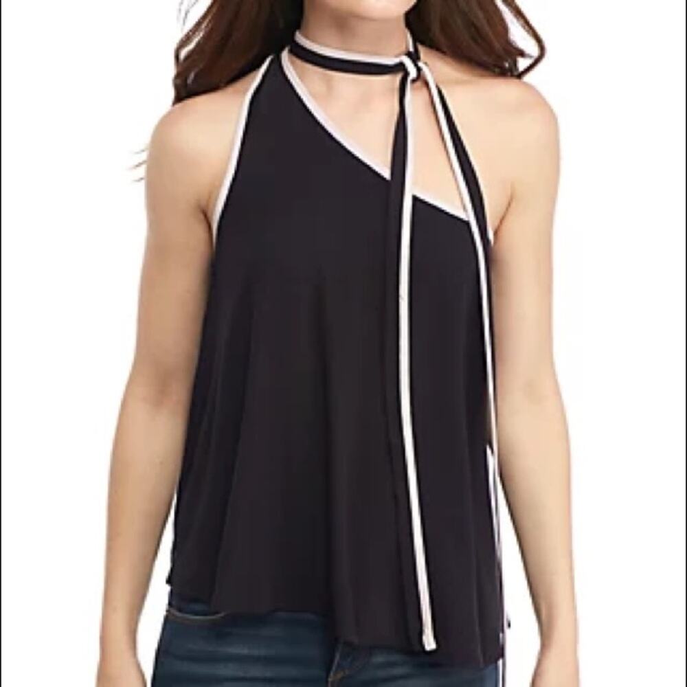 Free People You're The One Tank Top One Shoulder Black Size Medium NWT